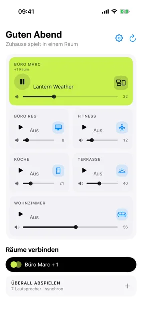 Dieselben Räume auf einem iPhone